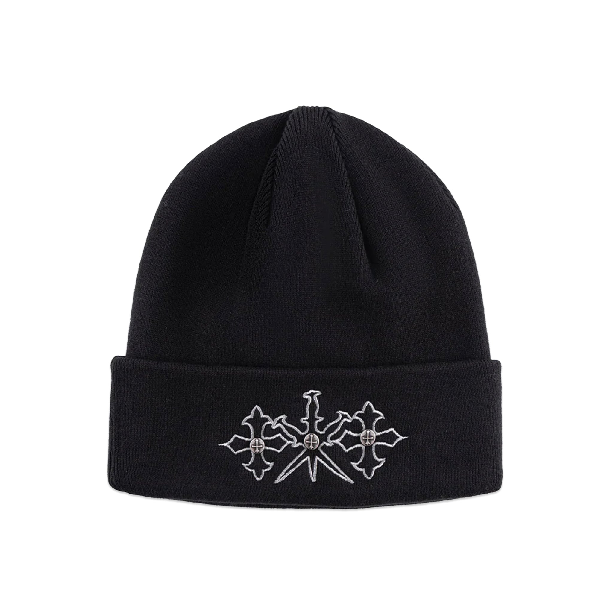 Dagger Cross Embroidery Beanie