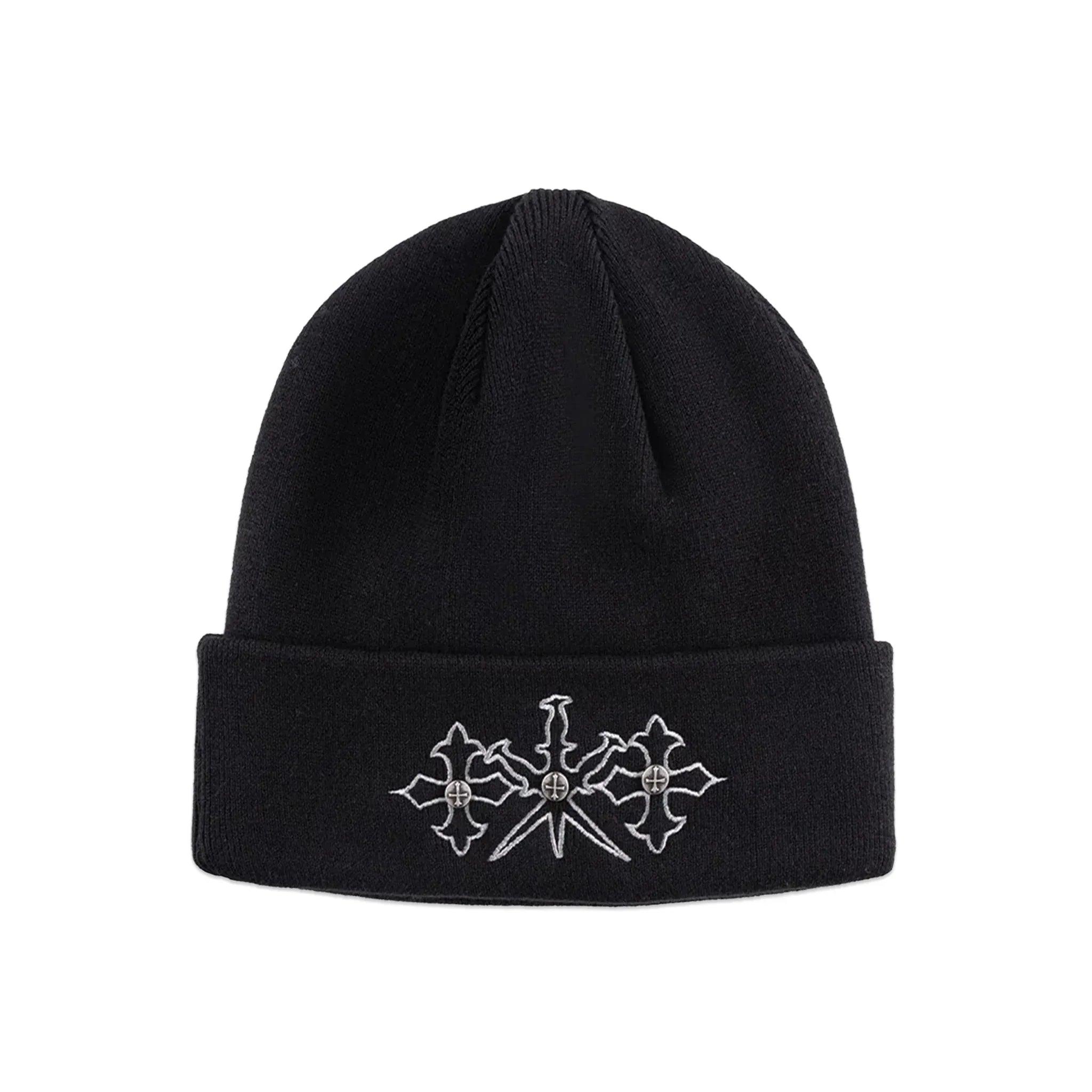 Dagger Cross Embroidery Beanie - UNKNOWN LONDON - VENTURER