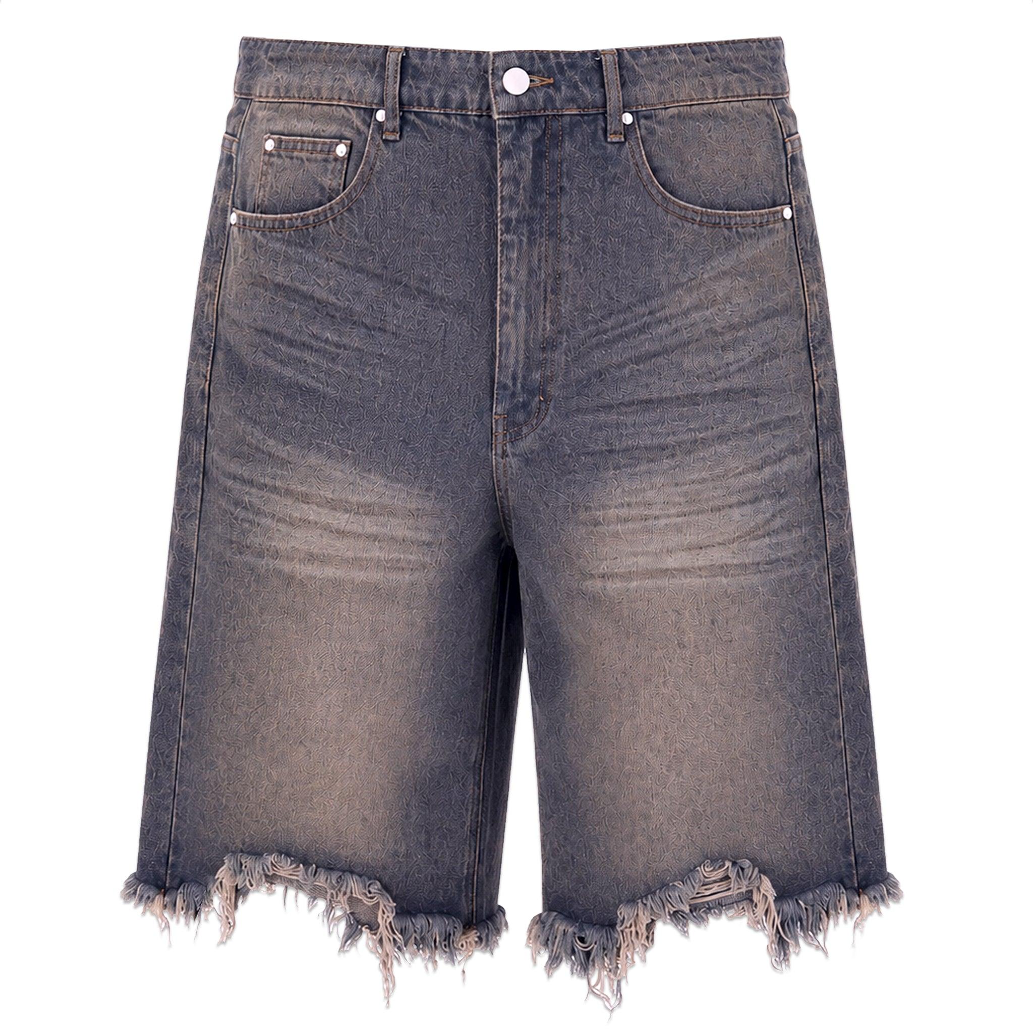 Raw Edge Denim Shorts