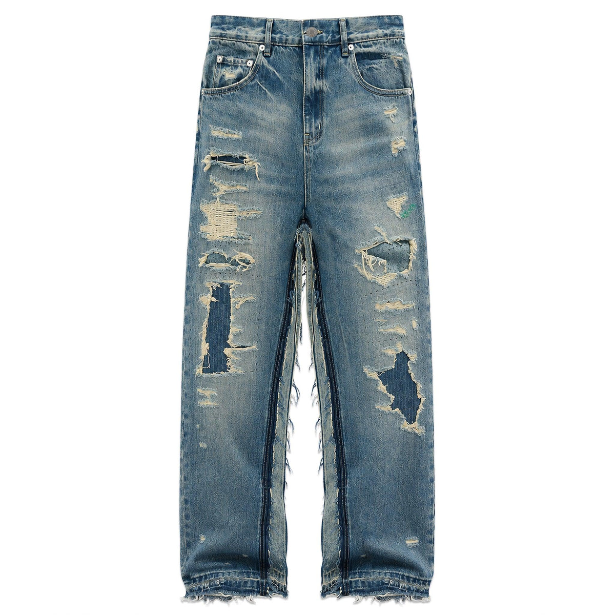 Layered Distressed Jeans