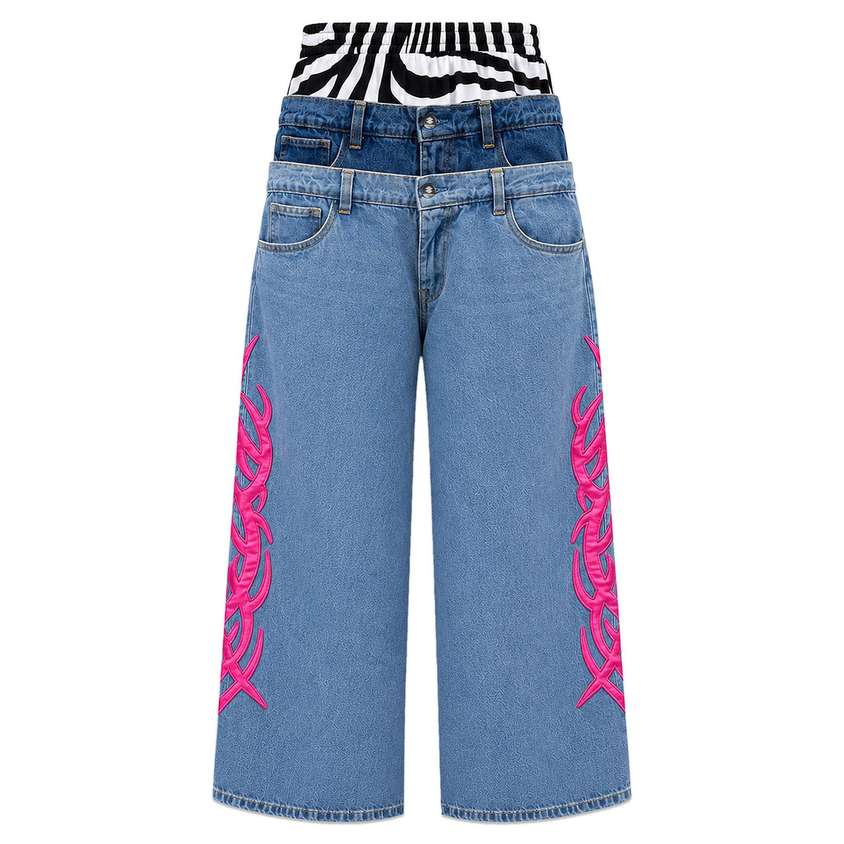 Triple Stack Zebra Jeans
