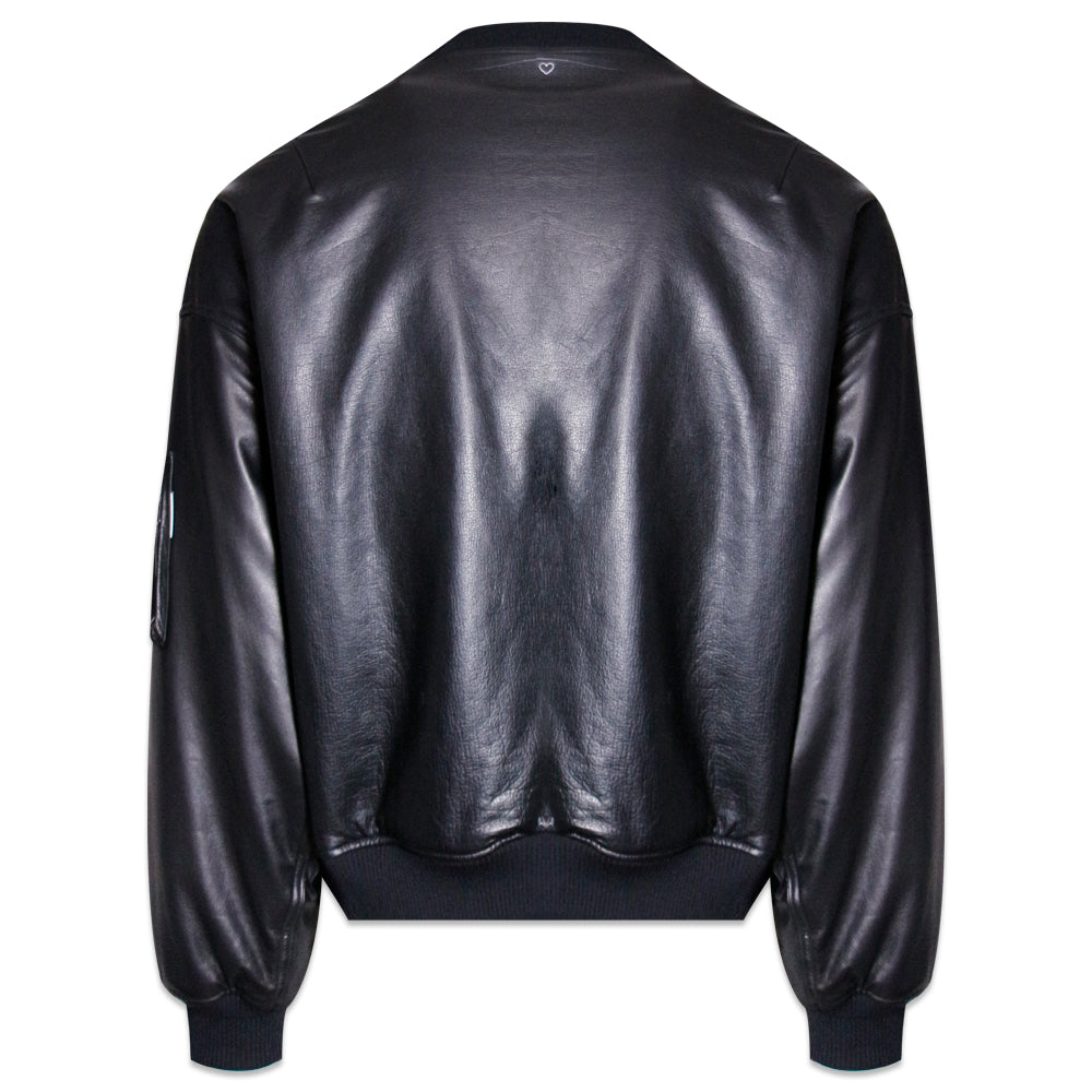 Cow Leather Bomber Jacket