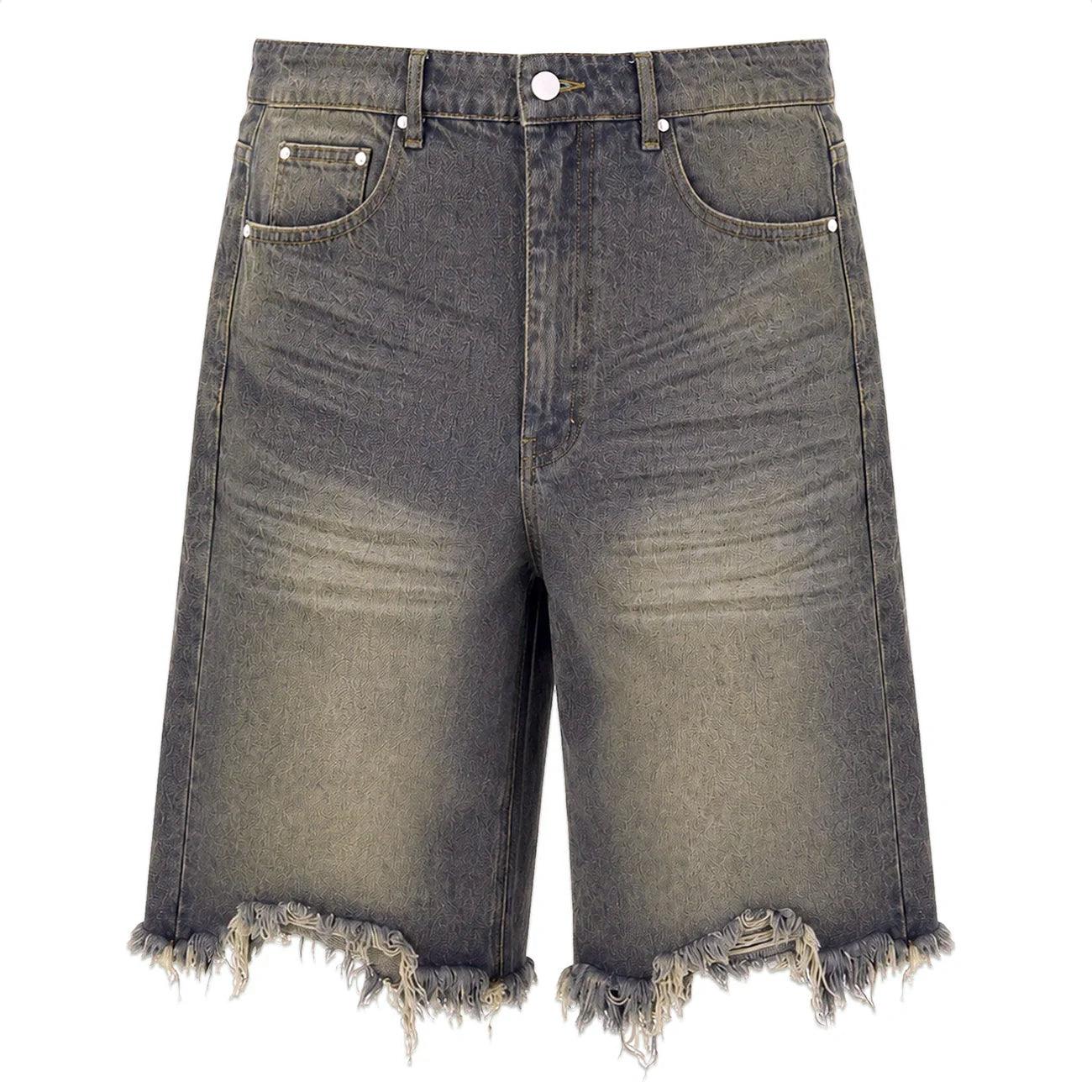 Raw Edge Denim Shorts