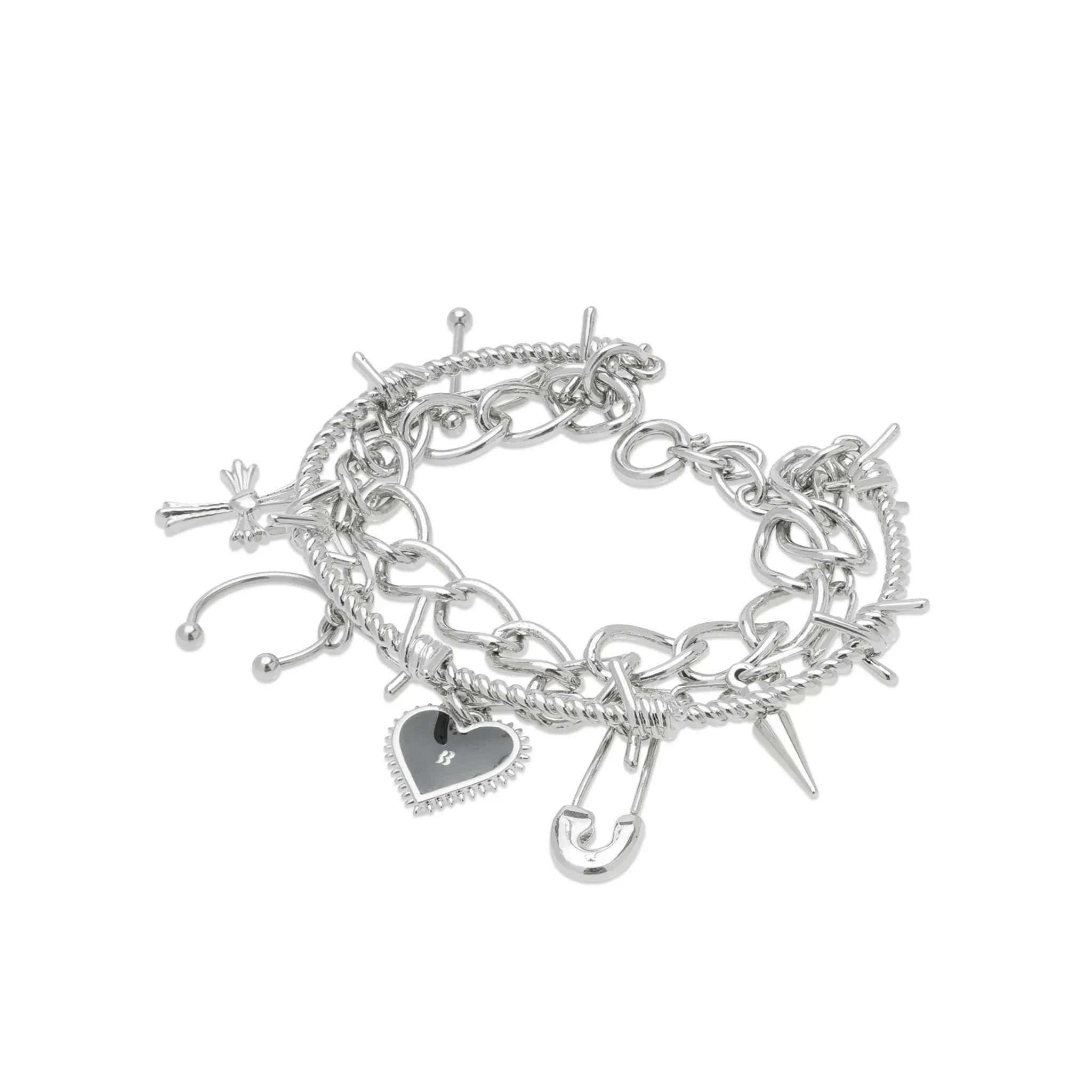 BASICKS(ベイシックス)商品ページ - Multi Charm Bracelet - Silver