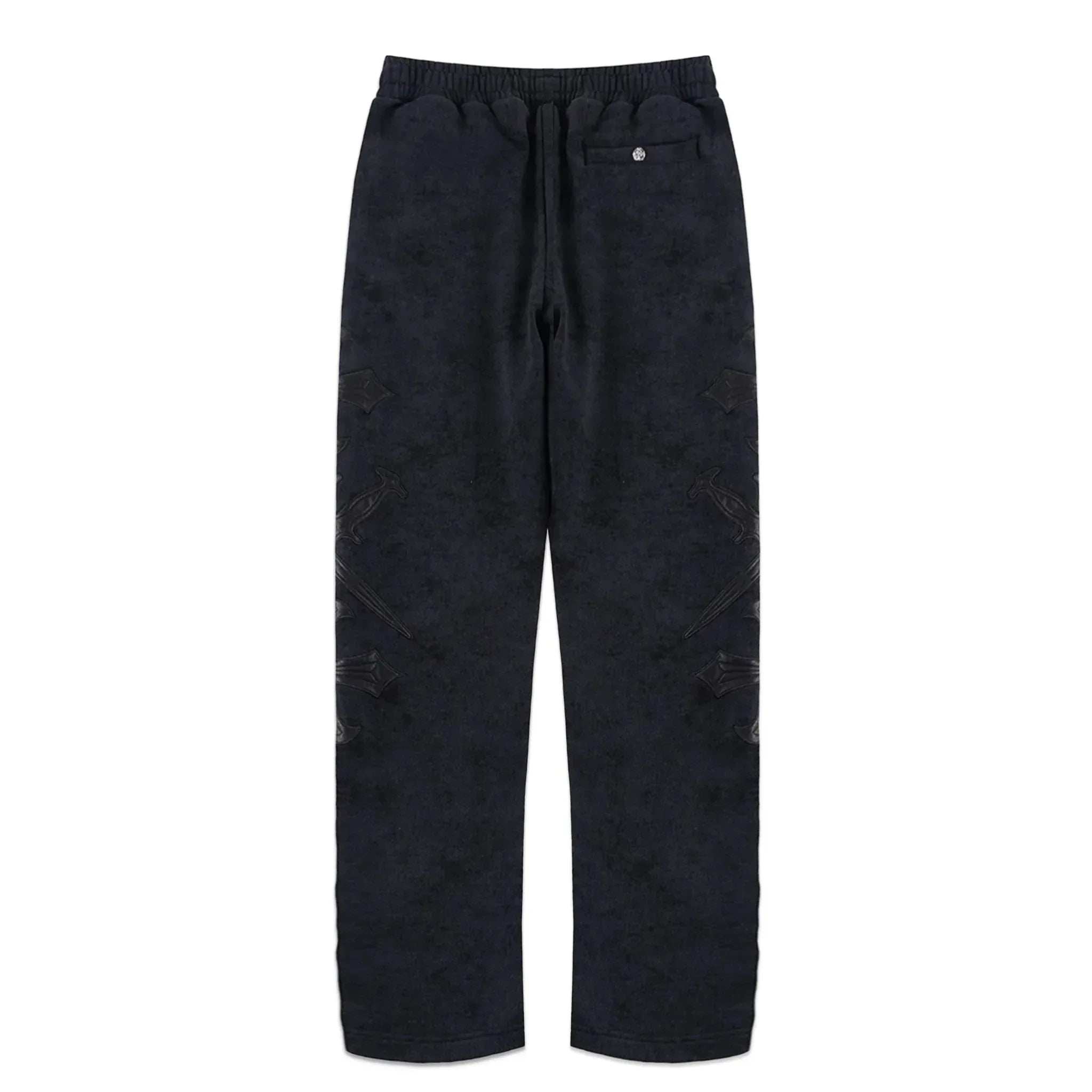 Dagger Cross Leather Patch Baggy Jogger Pants - UNKNOWN LONDON - VENTURER