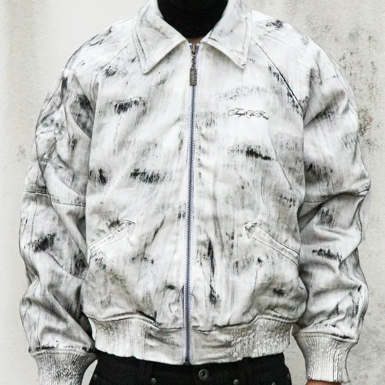 Bane Waxed Denim Varsity Jacket - ThoughtWeFriends - VENTURER