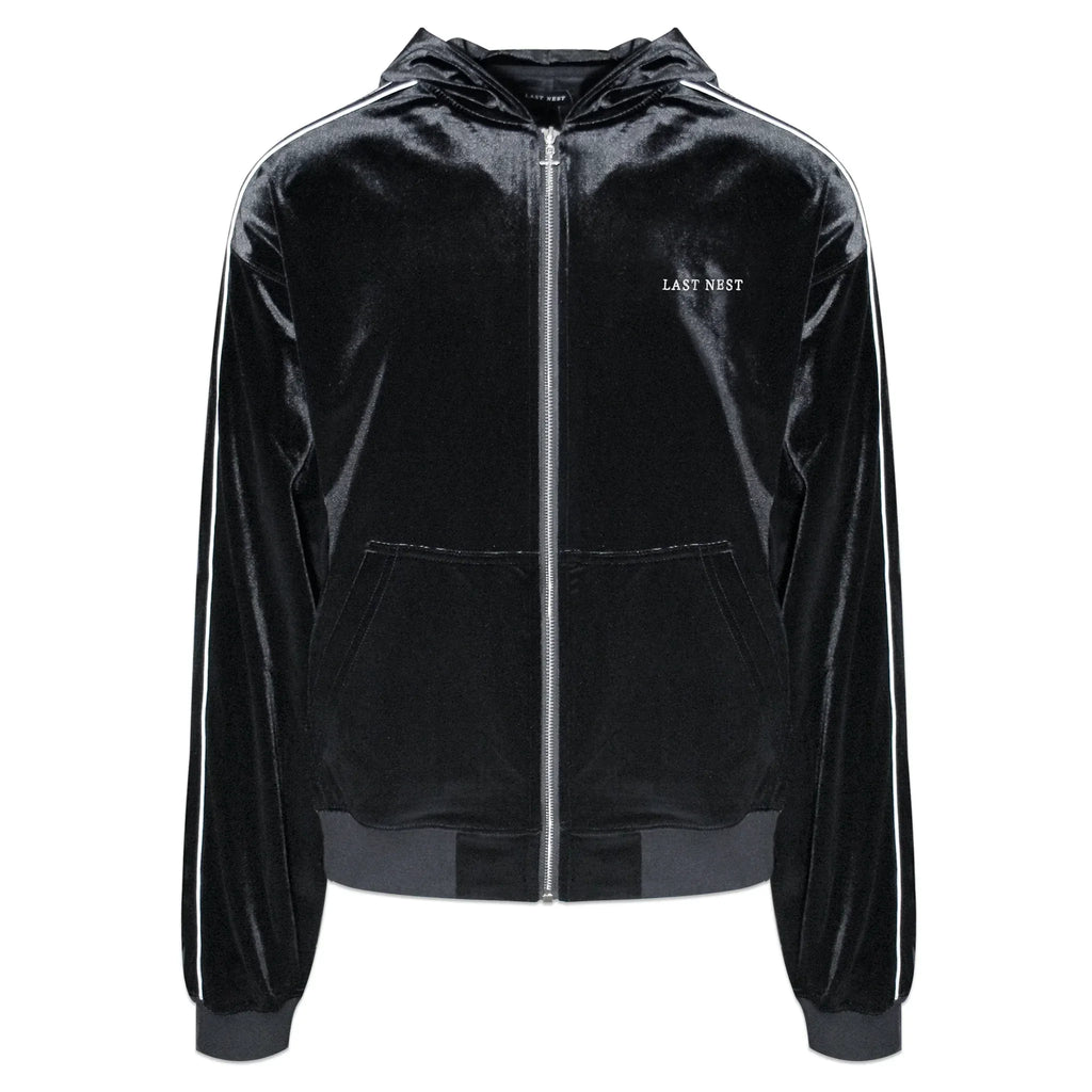 LAST NEST(ラストネスト)商品ページ - Velvet Track Hoodie - Black 