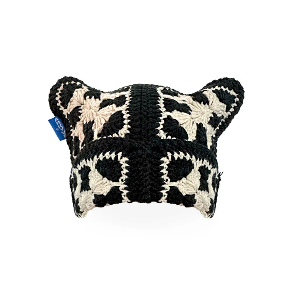 Dusk Flower Crochet Cat Hat - ARKYVE - VENTURER