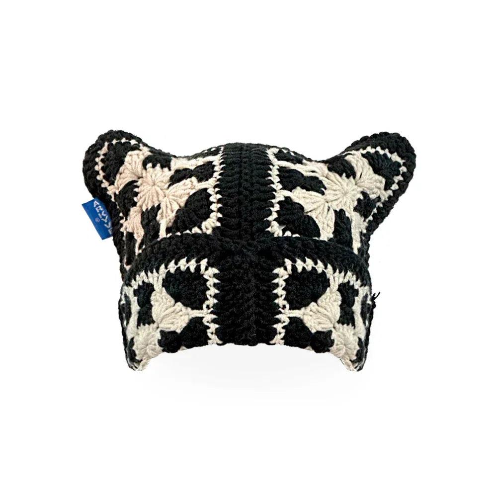 Dusk Flower Crochet Cat Hat - ARKYVE - VENTURER