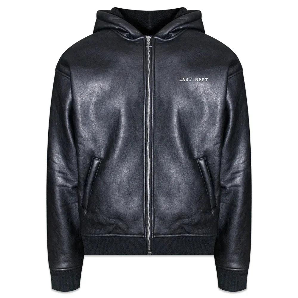 LAST NEST(ラストネスト)商品ページ - Faux Leather Boa Hoodie 