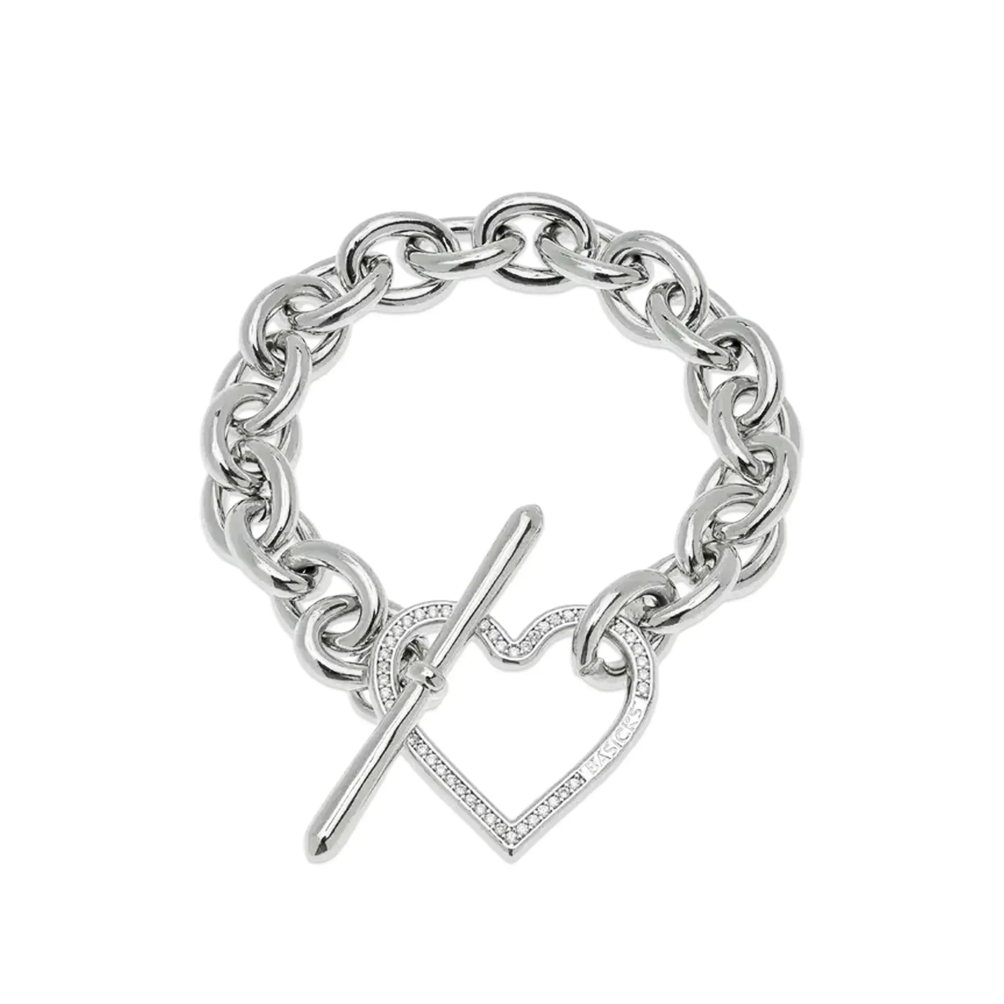 BASICKS Product Page - Heart Link Flow Bracelet - Silver - VENTURER