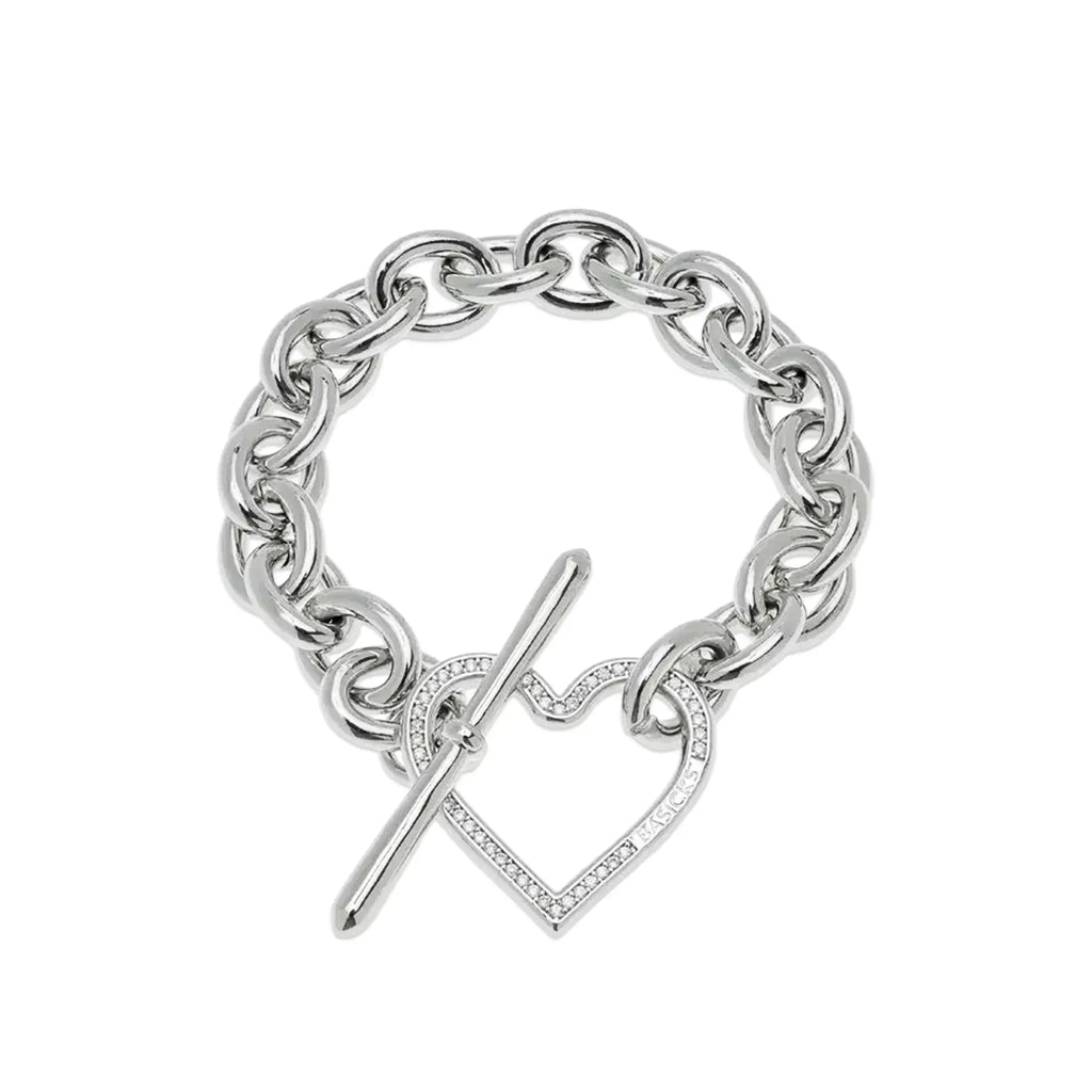 BASICKS Product Page - Heart Link Flow Bracelet - Silver - VENTURER