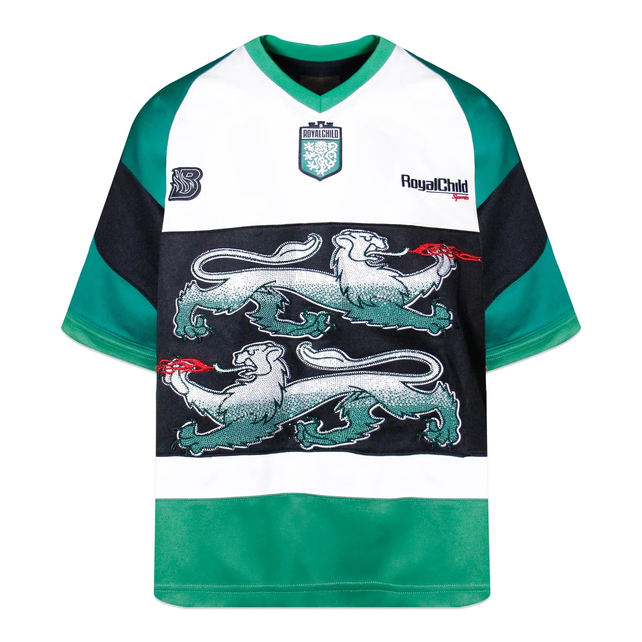 Double Lion Rhinestone Jersey - BIRTH OF ROYAL CHILD - VENTURER