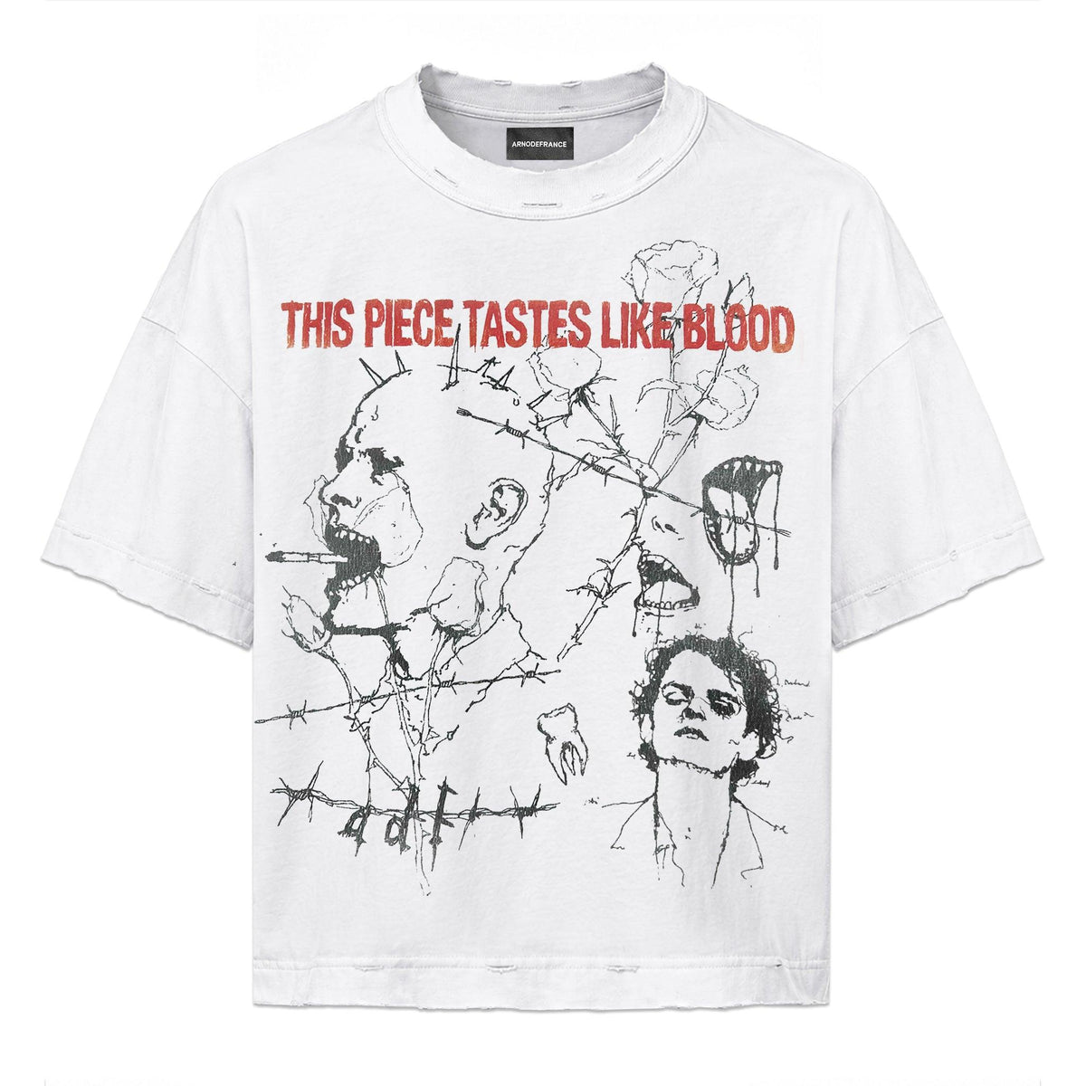 This Piece Tastes Like Blood Vintage Cropped T-Shirt