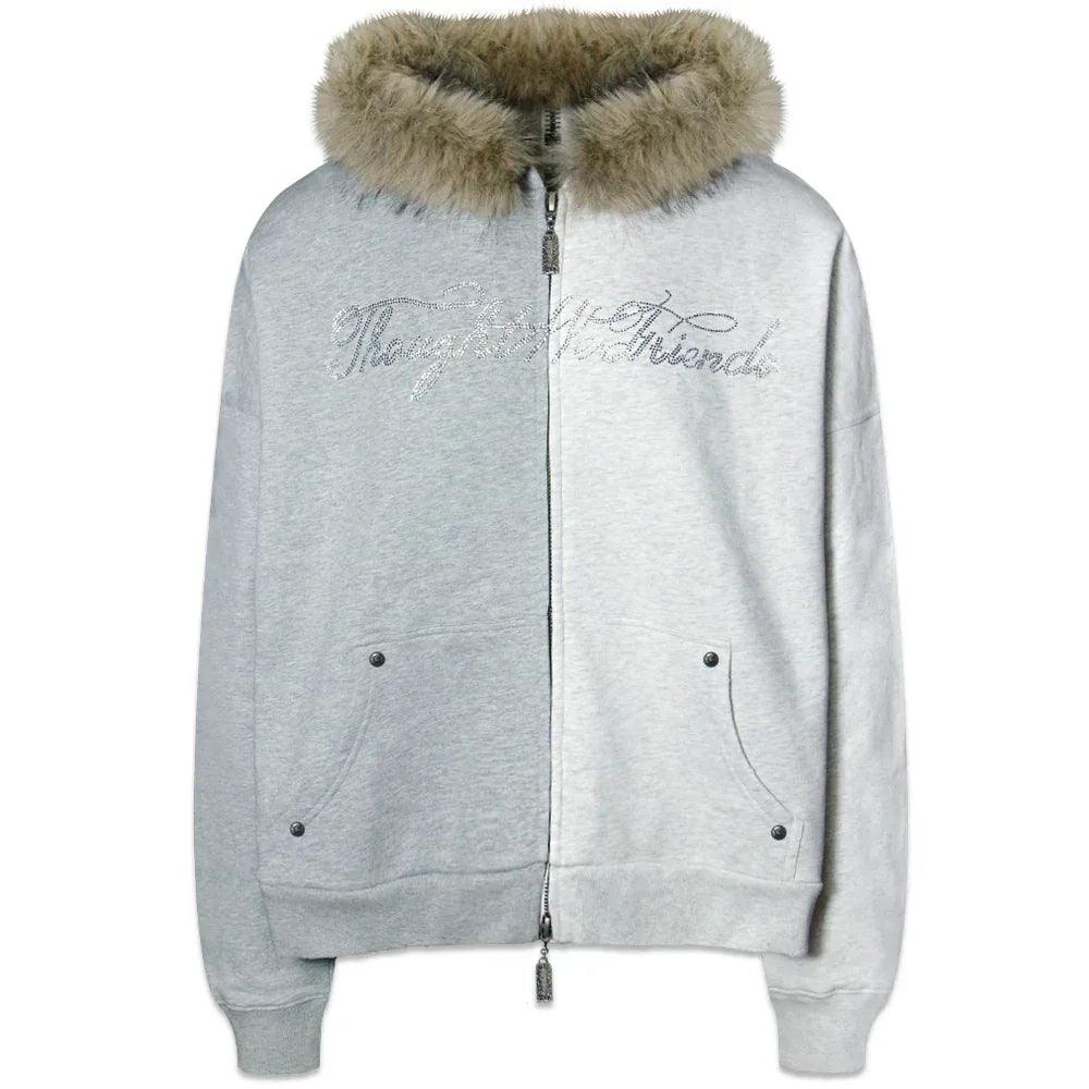 Nyra Zip-Up Jacket with Detachable Fur Hood - ThoughtWeFriends - VENTURER