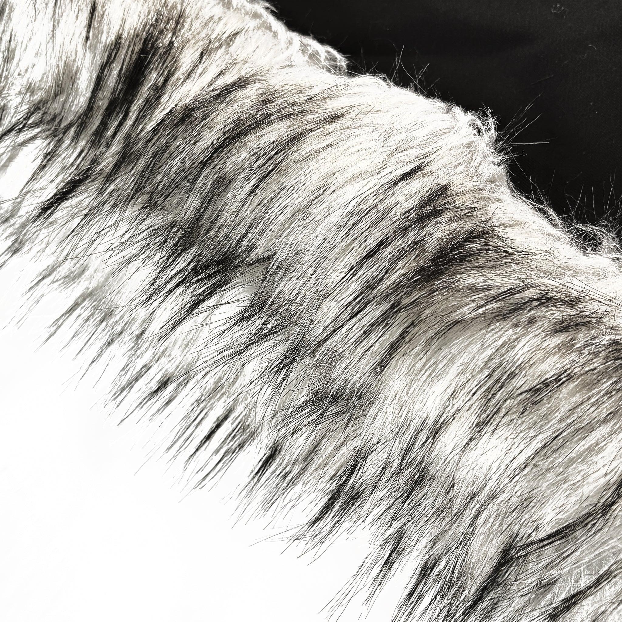 Cross Rhinestone Faux Fur Zip Hoodie - UNKNOWN LONDON - VENTURER