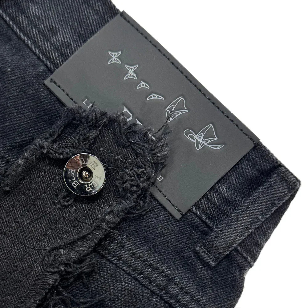 Divided Curved Line Double Buckle Pants - BLR BLUER - VENTURER