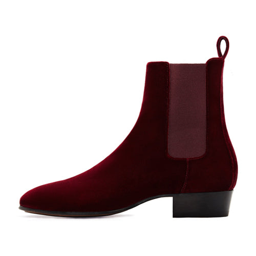 Velour Chelsea Boot