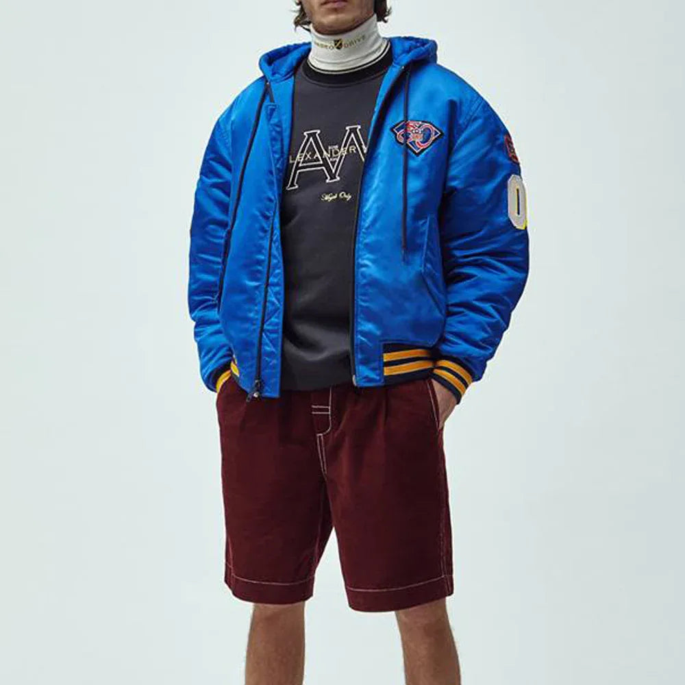 Athletic Patch Hooded Bomber - ALEXANDER WANG - VENTURER