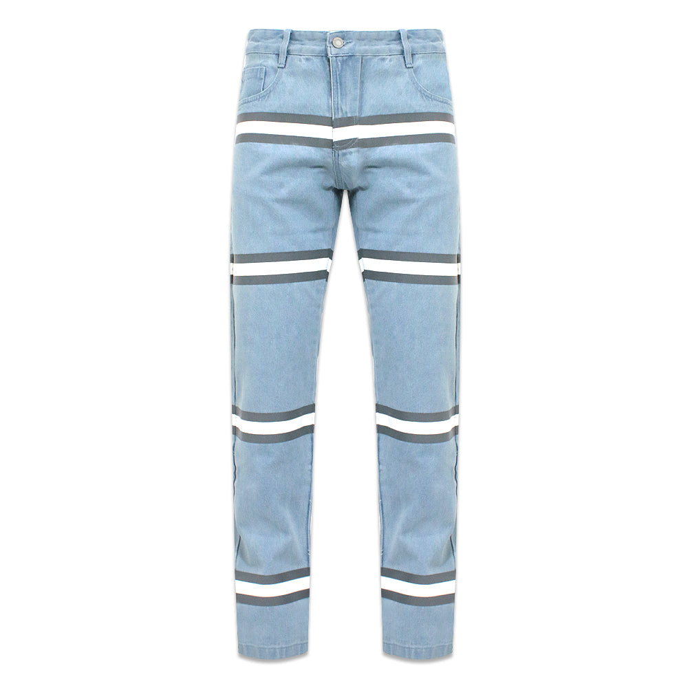 Striped Denim Jeans