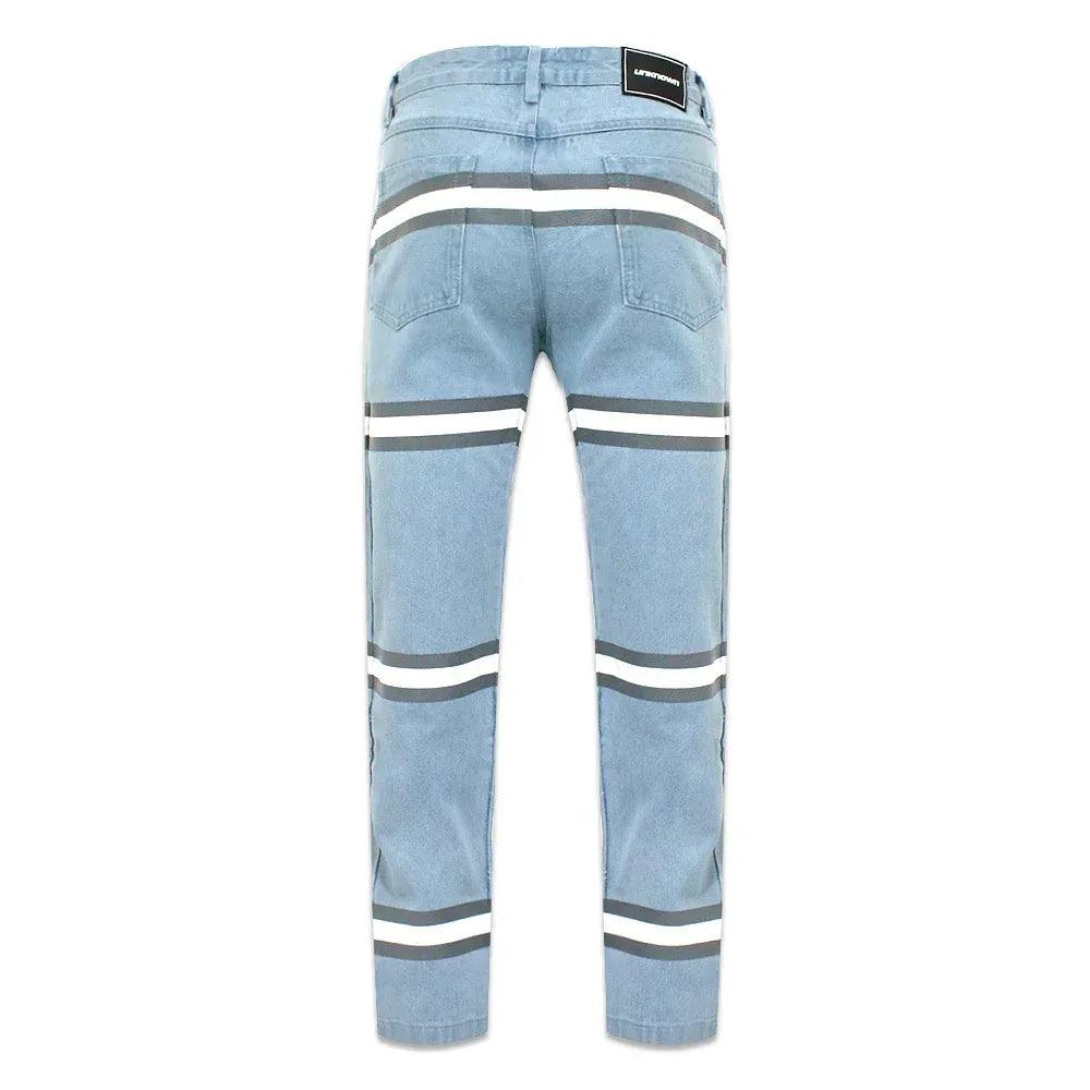 Striped Denim Jeans - UNKNOWN LONDON - VENTURER