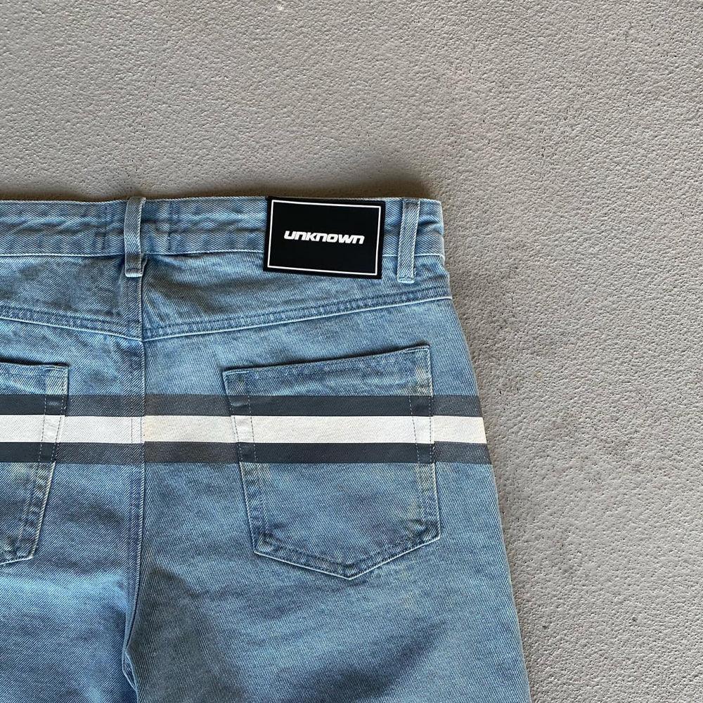Striped Denim Jeans - UNKNOWN LONDON - VENTURER