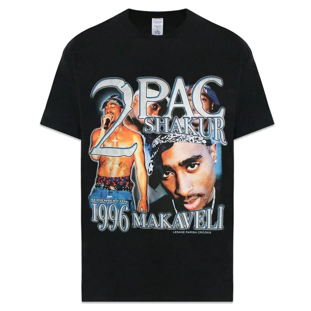 HOMAGE TEES Product Page - 2Pac Makavelli Tee - Black - VENTURER