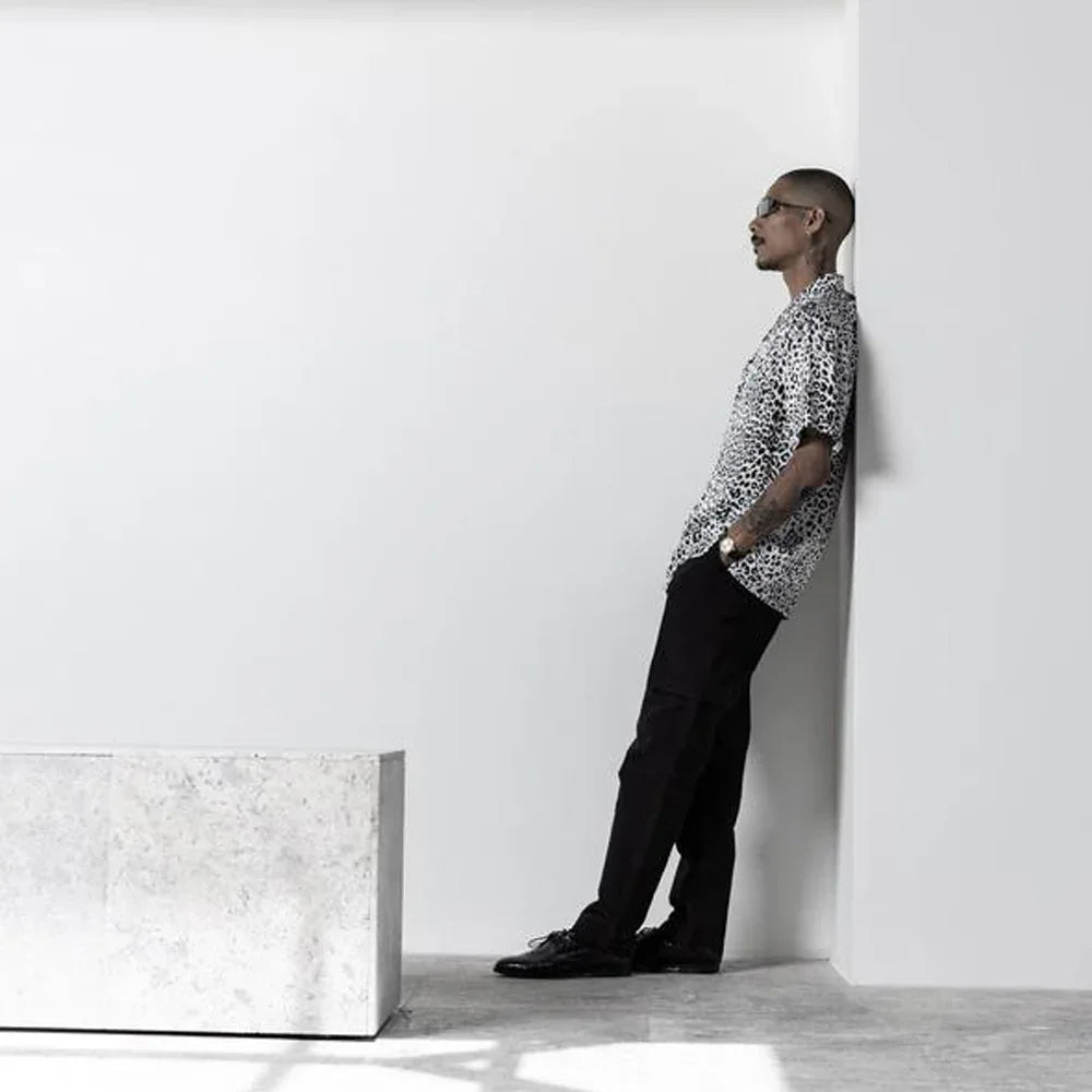 Leopard Camp Collar Button Down - STAMPD - VENTURER