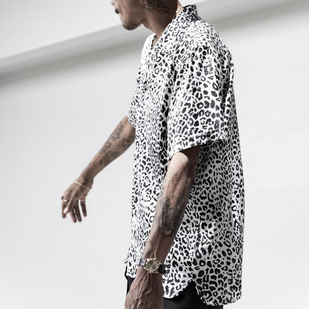 Leopard Camp Collar Button Down
