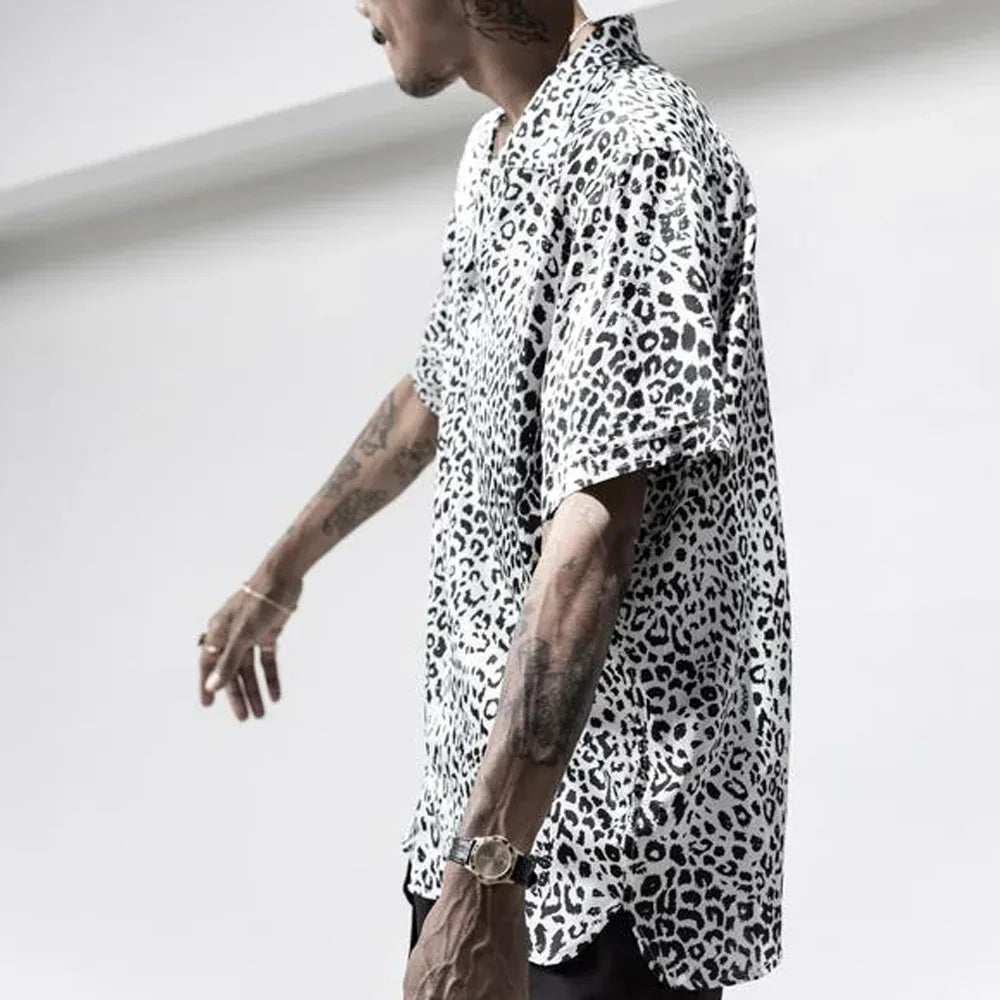 Leopard Camp Collar Button Down - STAMPD - VENTURER