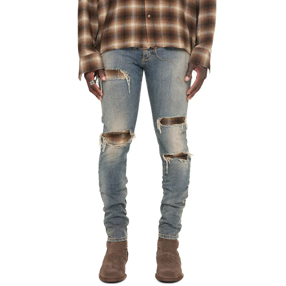 Underwork Tartan Denim - REPRESENT - VENTURER