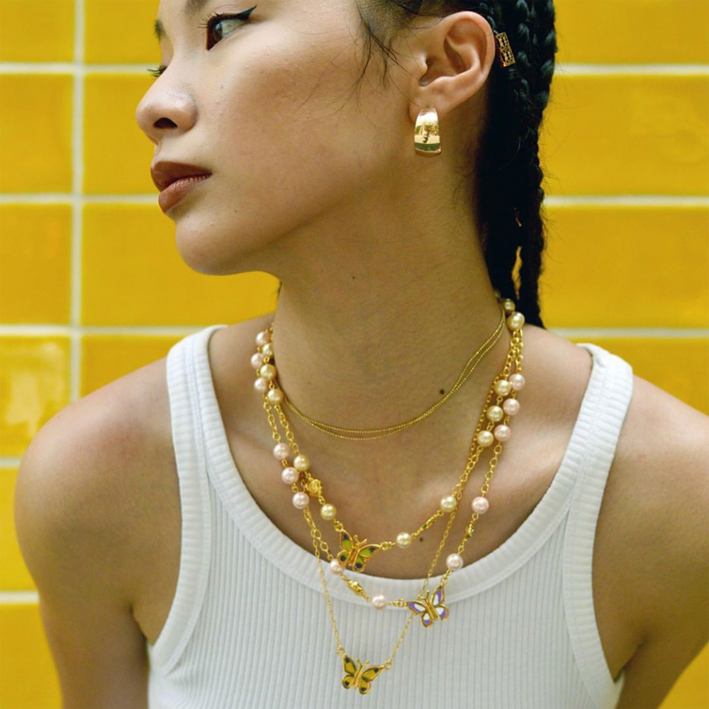 Champagne Angel Necklace