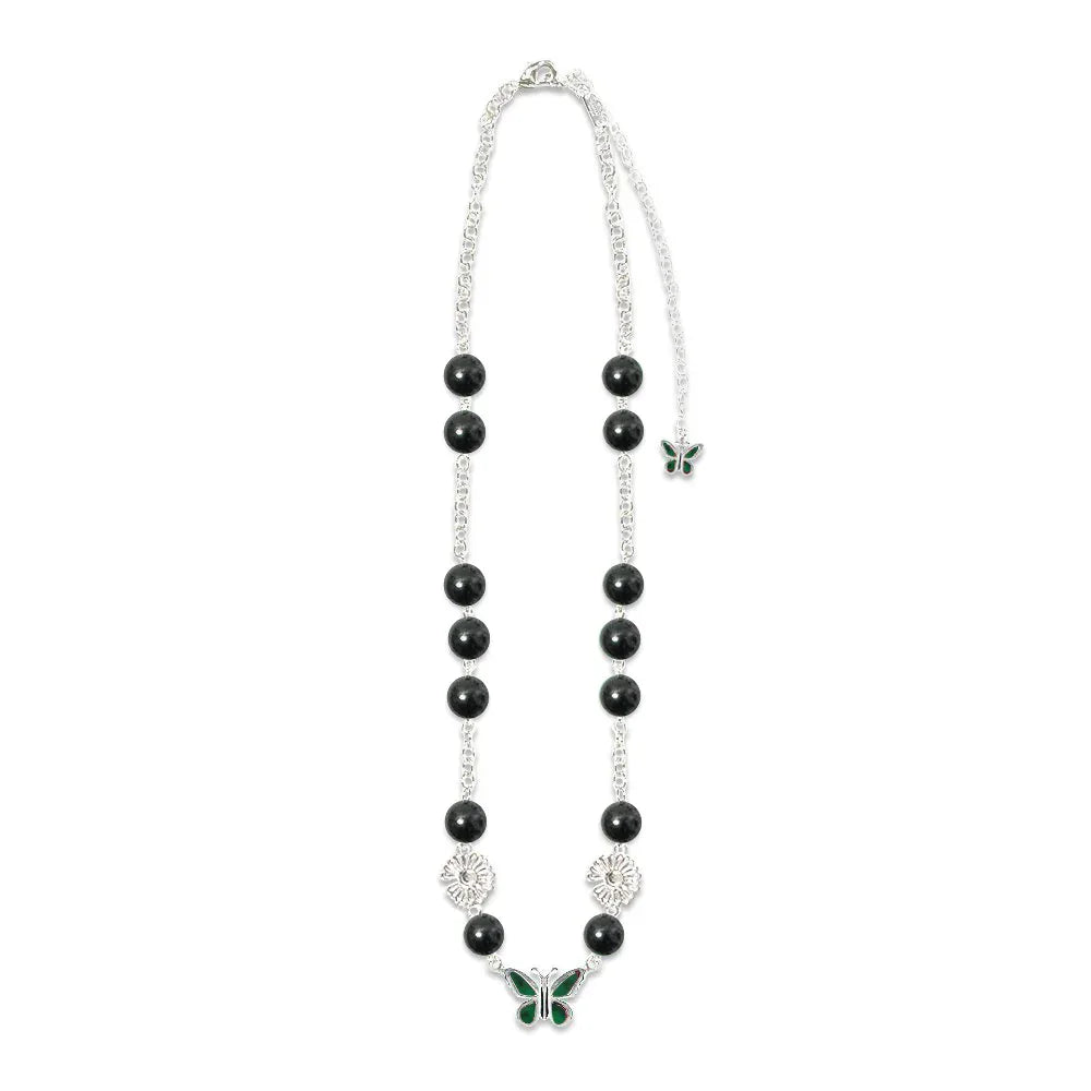 Emerald Butterfly Black Angel Necklace - STUGAZI - VENTURER