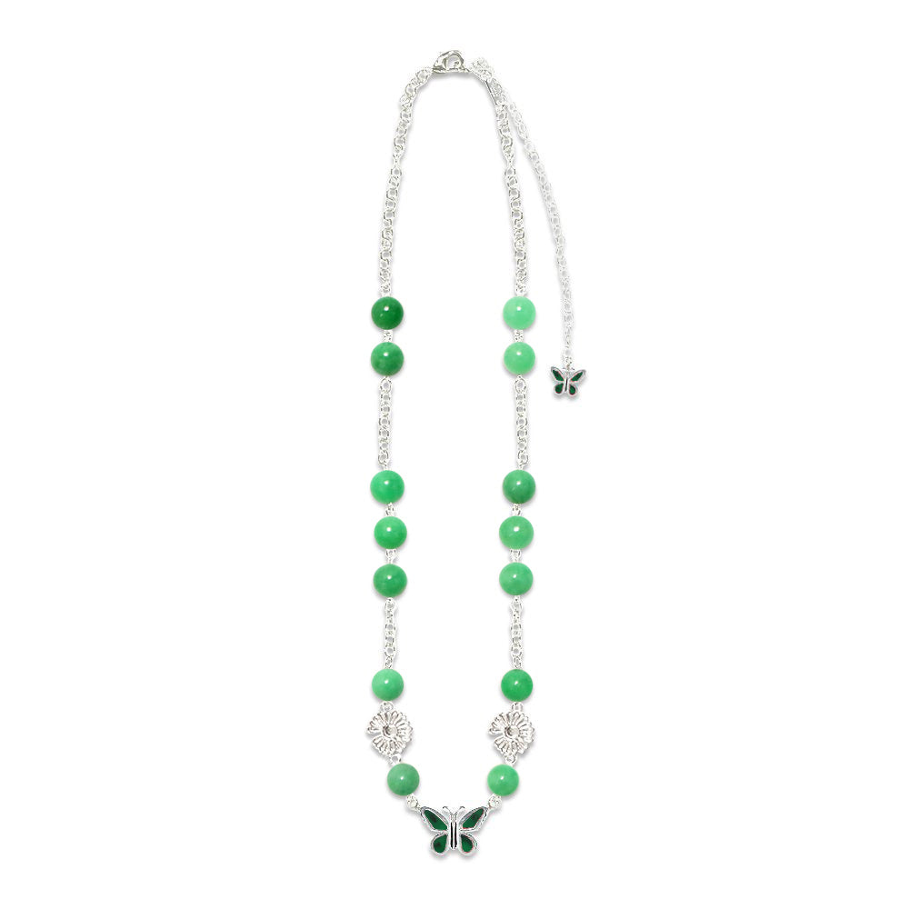 Emerald Butterfly Angel Necklace