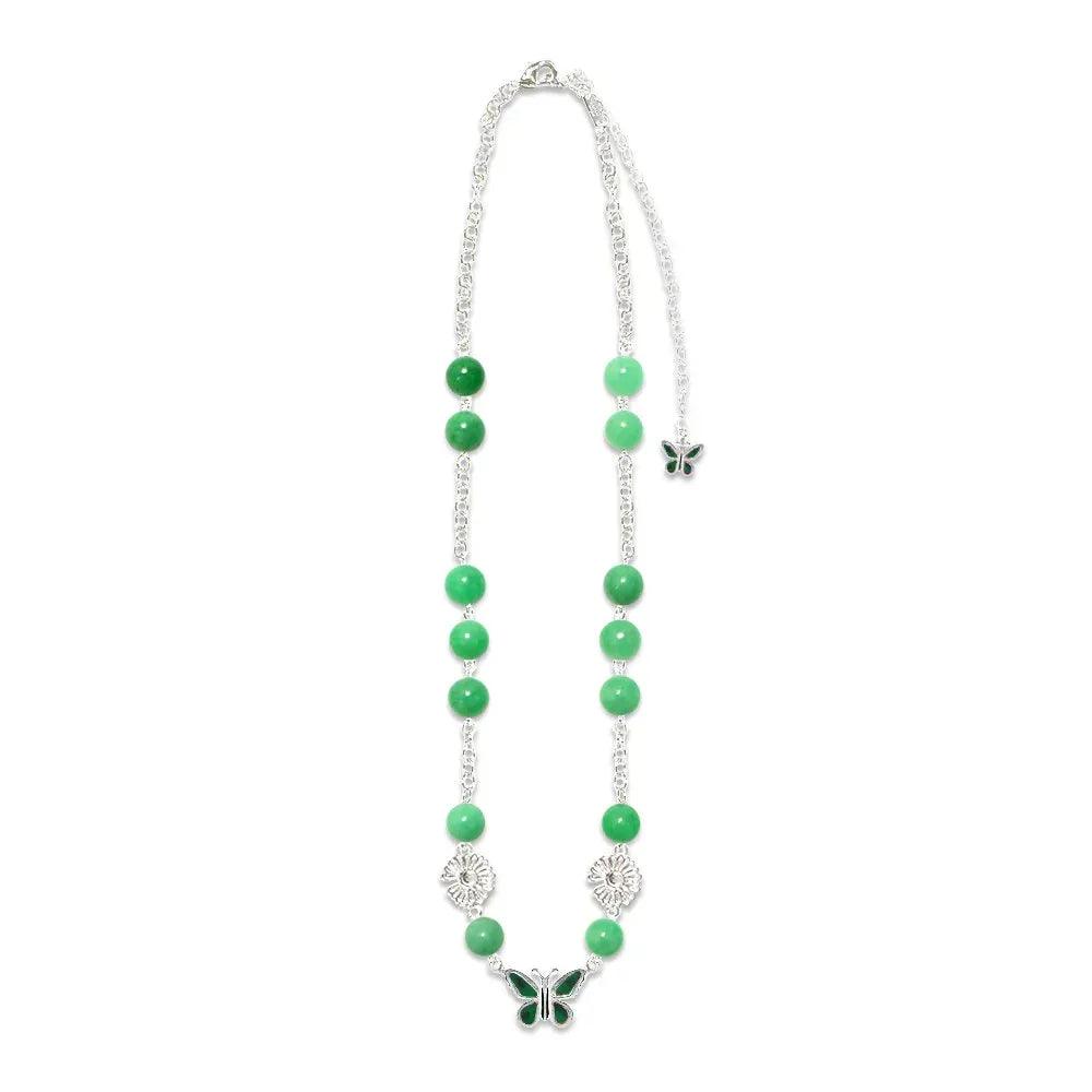 Emerald Butterfly Angel Necklace - SILVER Free