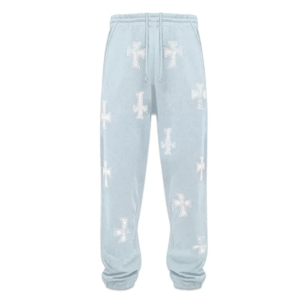 Cross Rhinestone Joggers - UNKNOWN LONDON - VENTURER