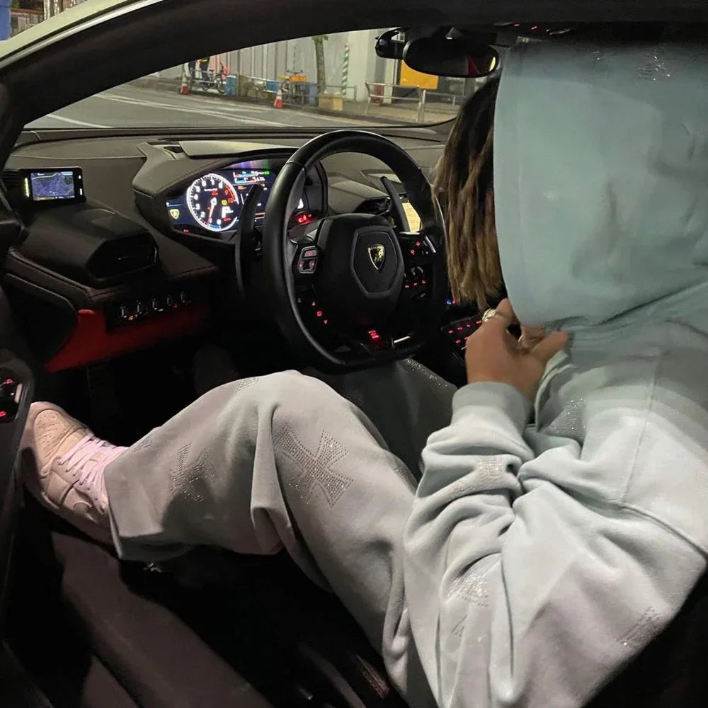 Cross Rhinestone Joggers - UNKNOWN LONDON - VENTURER