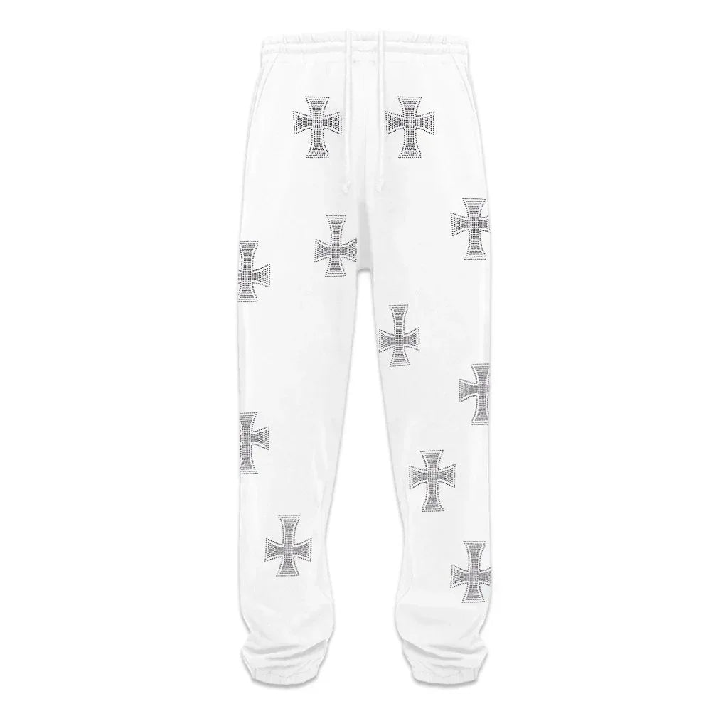 Cross Rhinestone Joggers - UNKNOWN LONDON - VENTURER