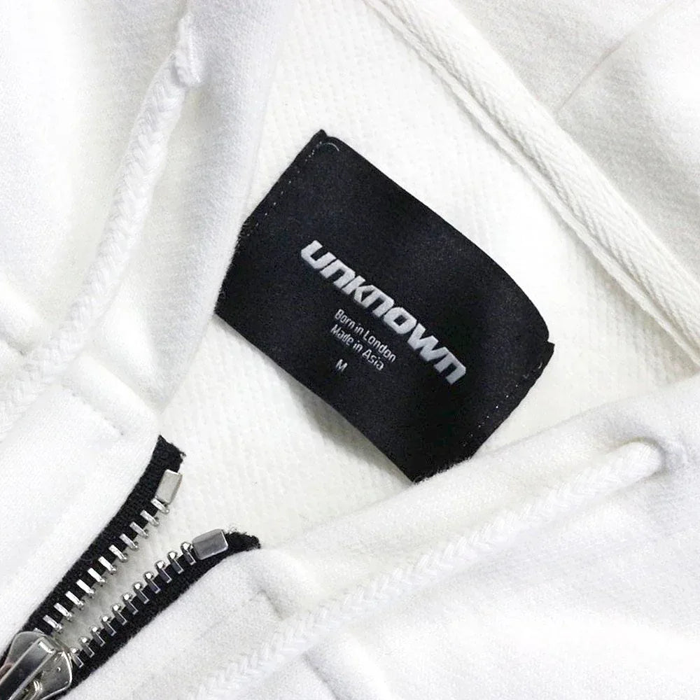 Cross Rhinestone Zip Up Hoodie - UNKNOWN LONDON - VENTURER