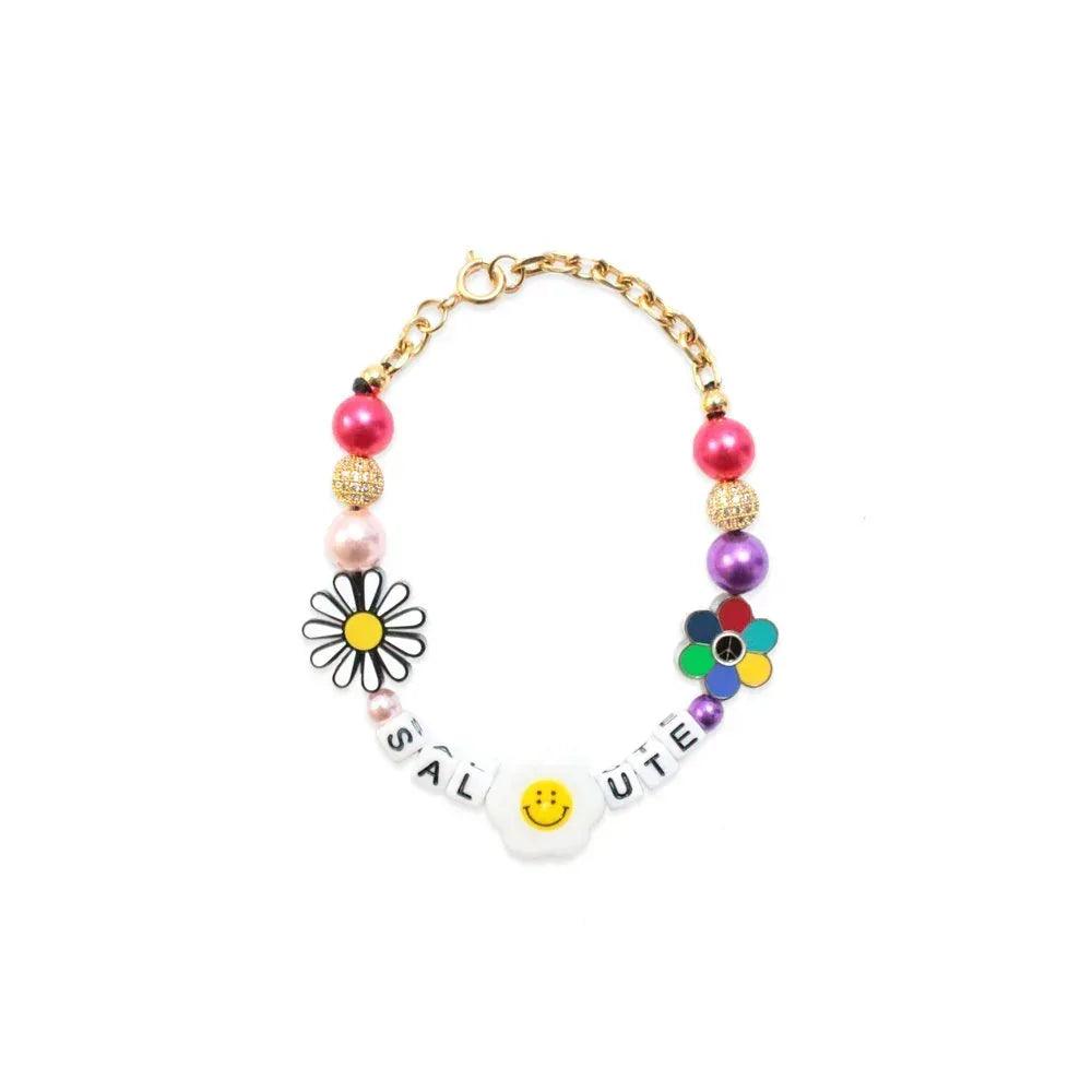 SALUTE Product Page - Flower Anarchy Smile Bracelet - Multi - VENTURER