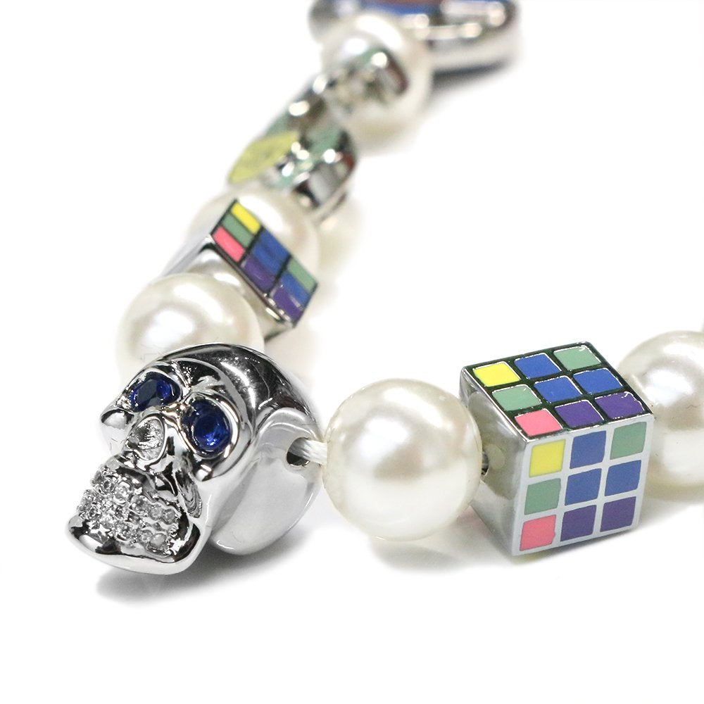 EVAE Cross Flower Smiley Necklace