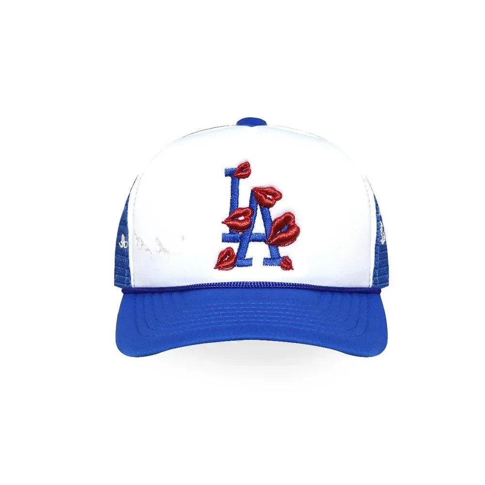 La Ropa Blue and Red Character Cap LA ROPA Product Page - LA To Live and Fly In Trucker Hat  main image 4