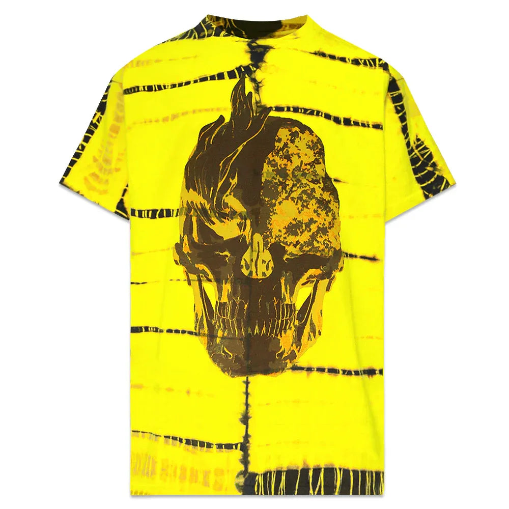 Flaming Skull Tie Dye T-Shirt - LAUNDERED WORKS CORP - VENTURER