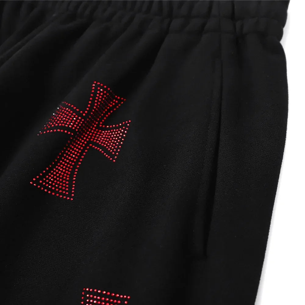 Cross Rhinestone Joggers - UNKNOWN LONDON - VENTURER