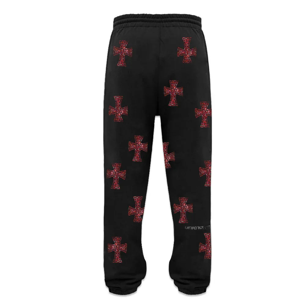 Cross Rhinestone Joggers - UNKNOWN LONDON - VENTURER