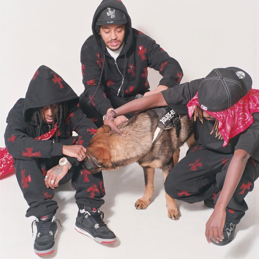 Cross Rhinestone Joggers