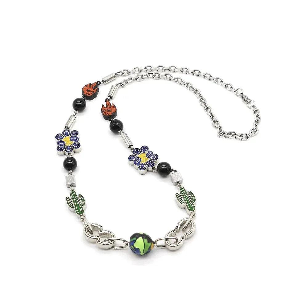 Cactus Flower Flame Necklace - SALUTE - VENTURER