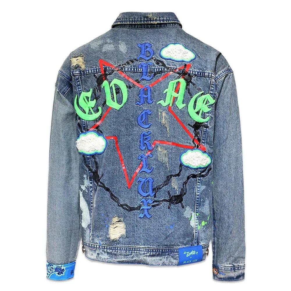 EVAE+MOB(エバーモブ)商品ページ - EVAE Destroy Denim Jacket - Blue 