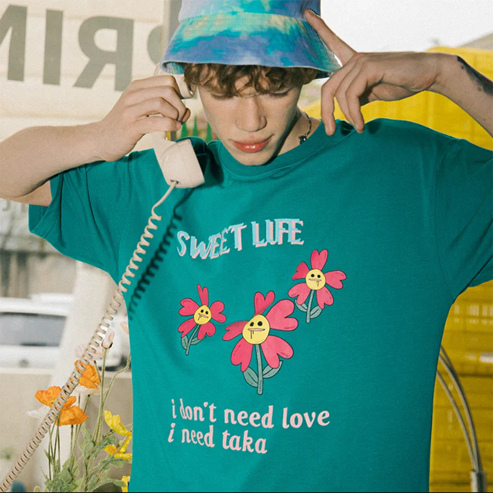 Sweet Life Distress Flower Tee - TAKA ORIGINAL - VENTURER