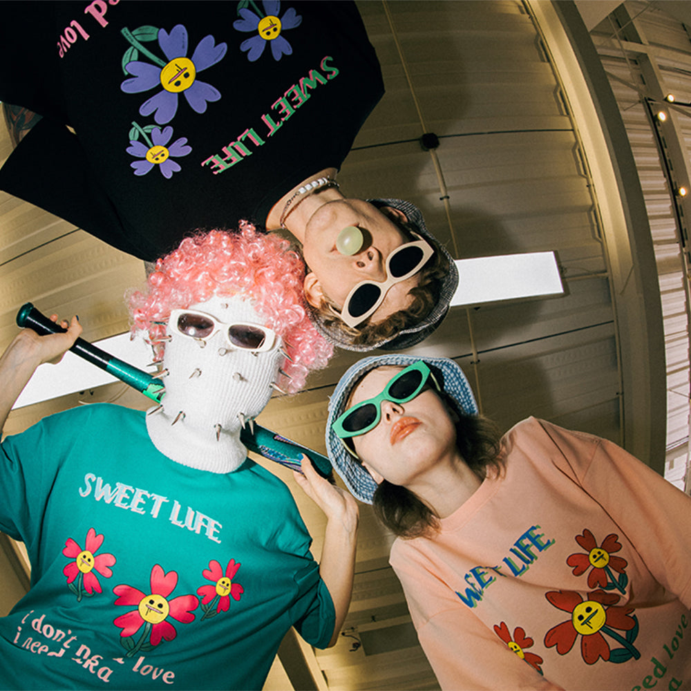 Sweet Life Distress Flower Tee